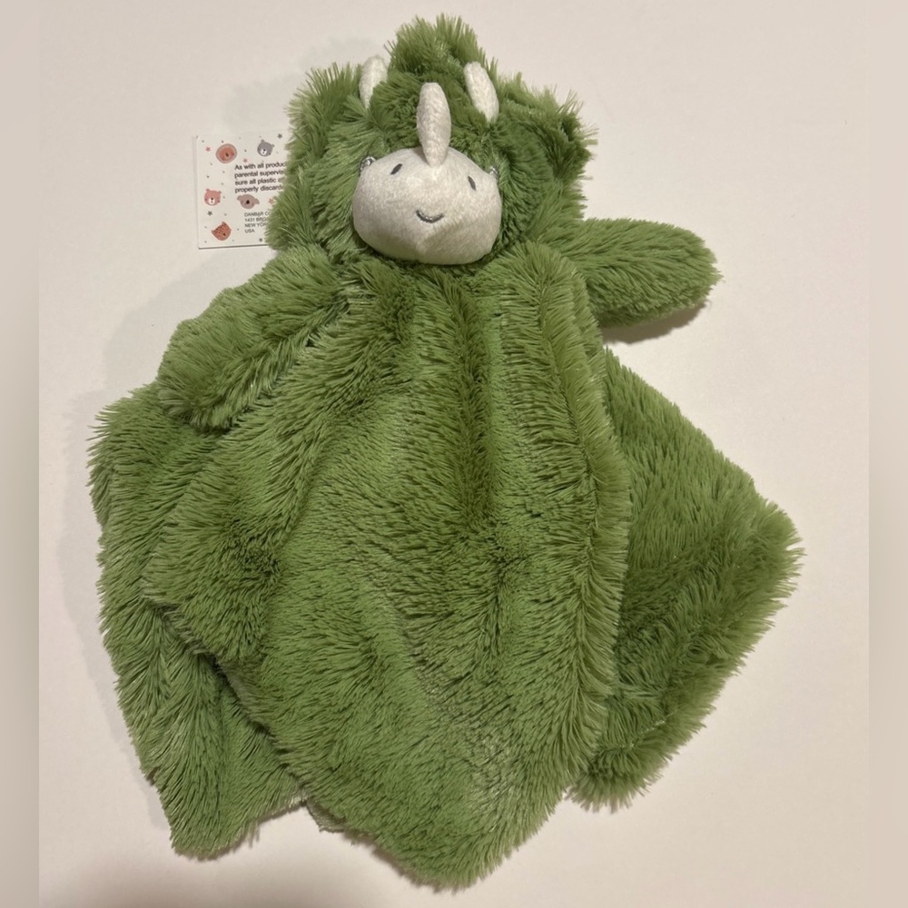 Oobles Security Blanket Dinosaur Dino Snuggle Blankie Infant Lovey Green NEW